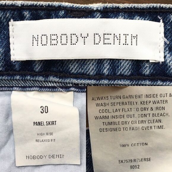 Nobody DENIM High Waisted Denim Mini Skirt Blue 30 - Picture 11 of 11